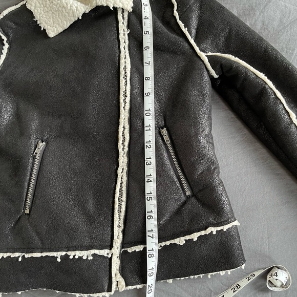 Girls sherpa motorcycle jacket by Splendid size 12 - Picture 5 of 12